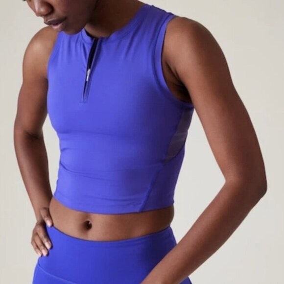 Athleta Tops - Athleta Advantage Zip Up Tank in Lazurite Blue Purple, size S